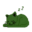 Sleeping pixel cat